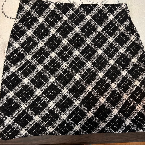 Suzy shier skirt black and white plaid size S - Picture 3 of 4
